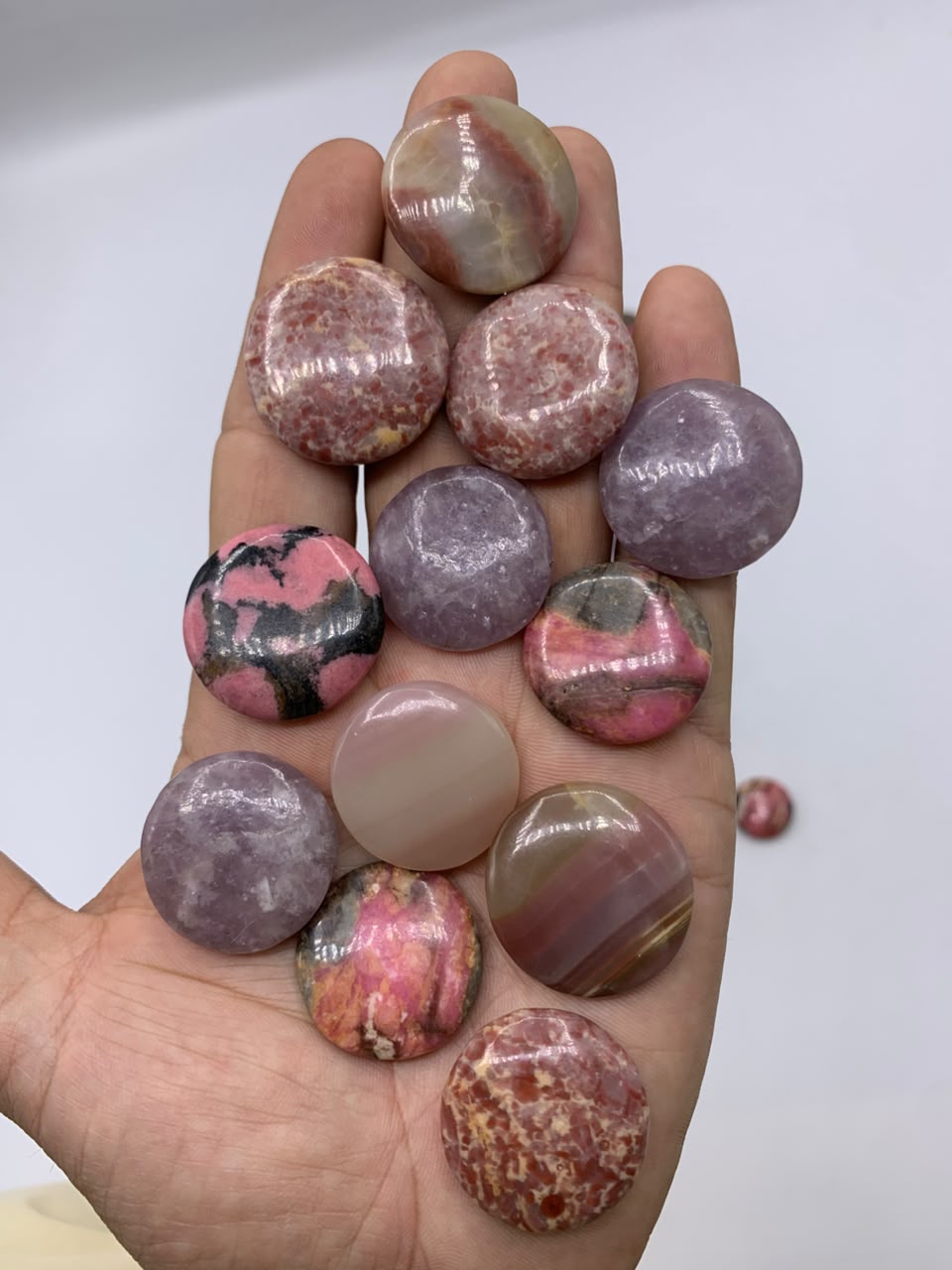 Mini Round Palmstones Top Quality • 100% Natural