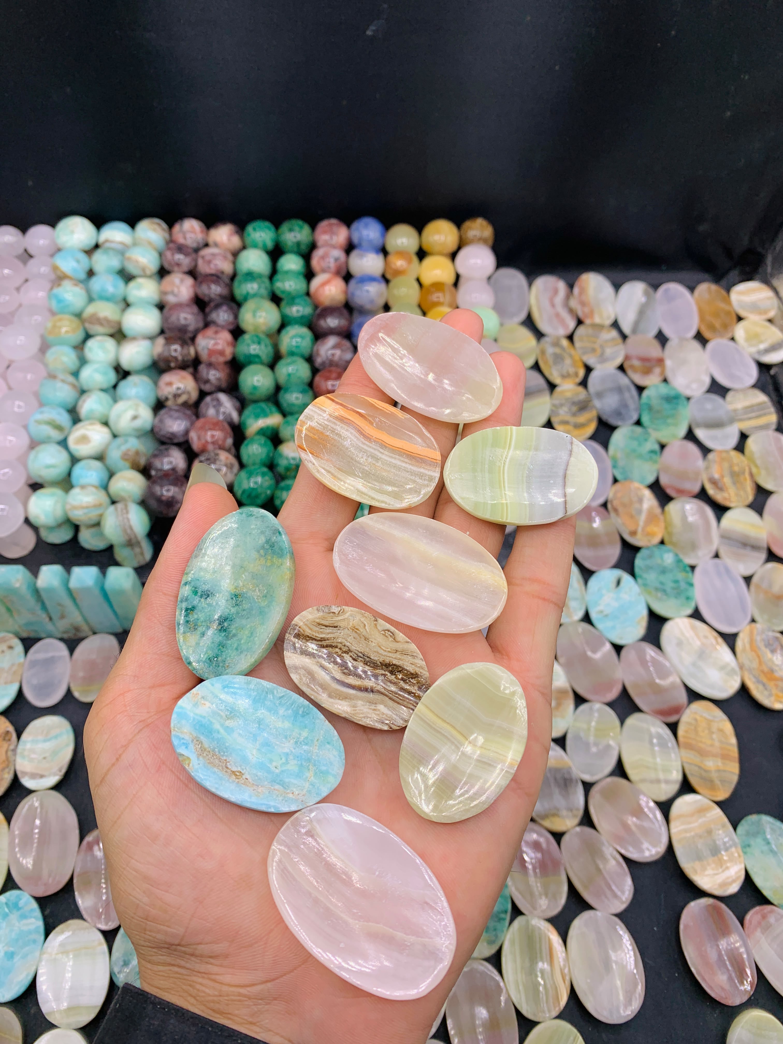 Mini size natural worry stones