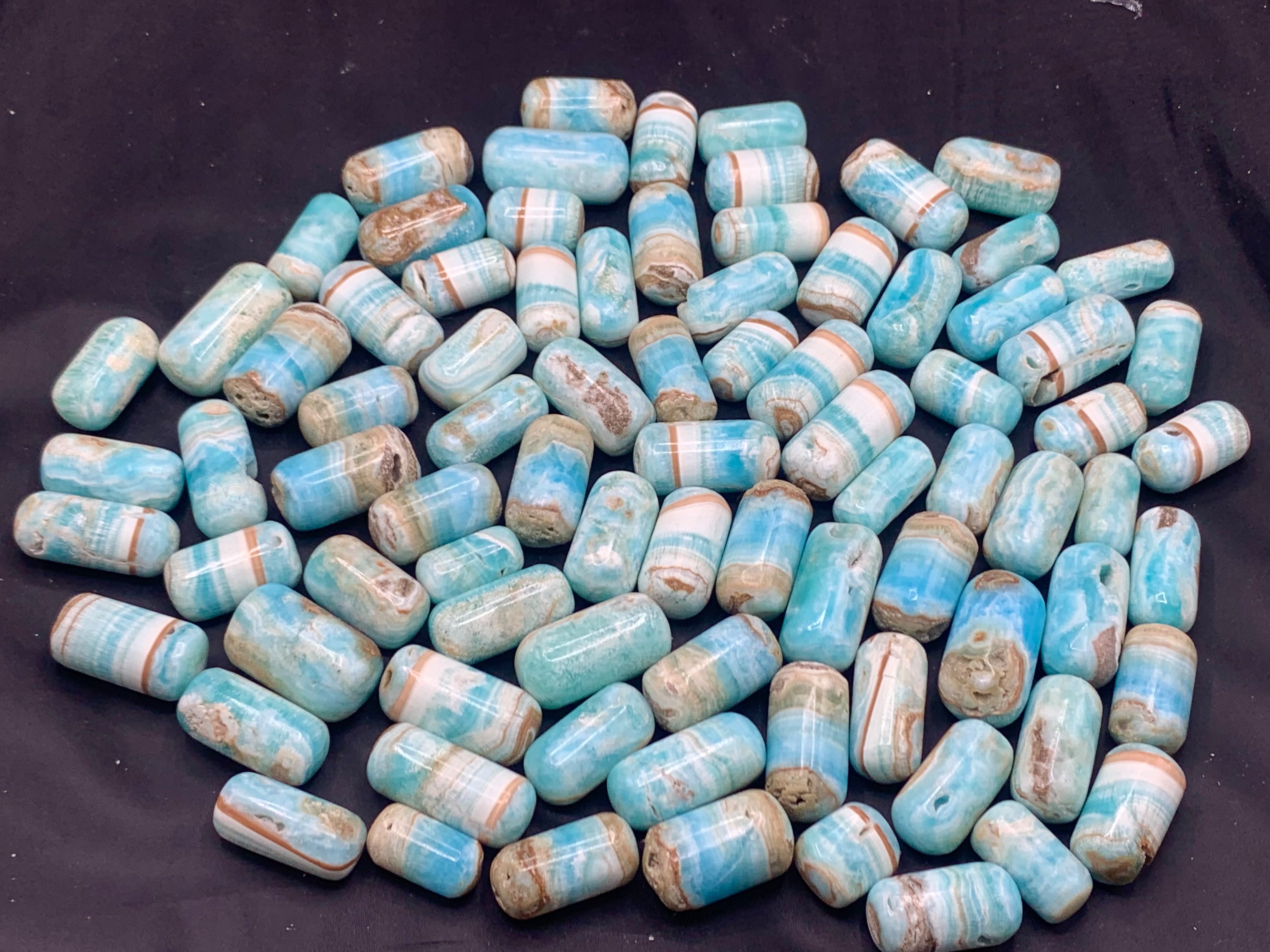 Blue Aragonite Cylinders