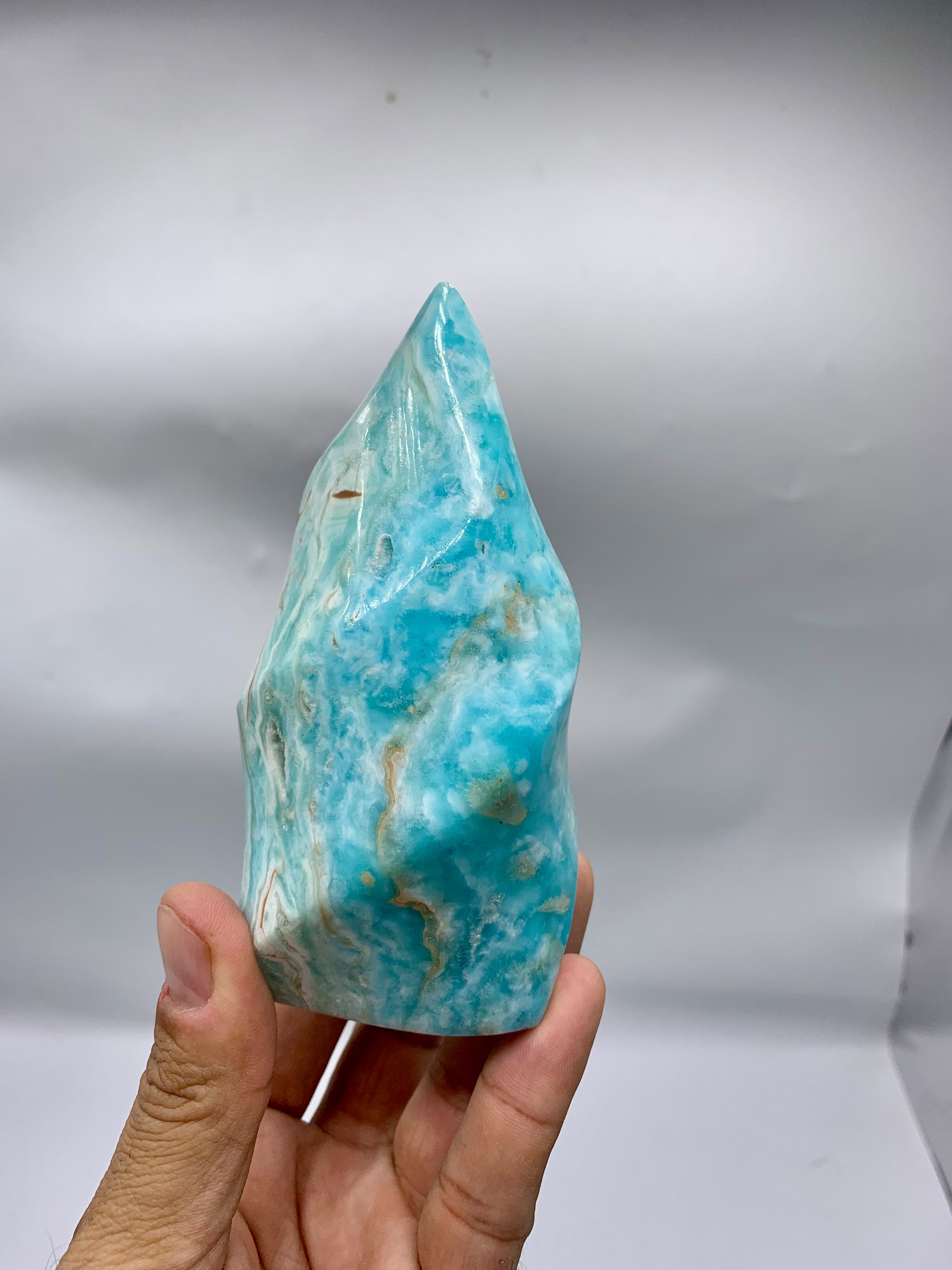 Blue Aragonite Flames