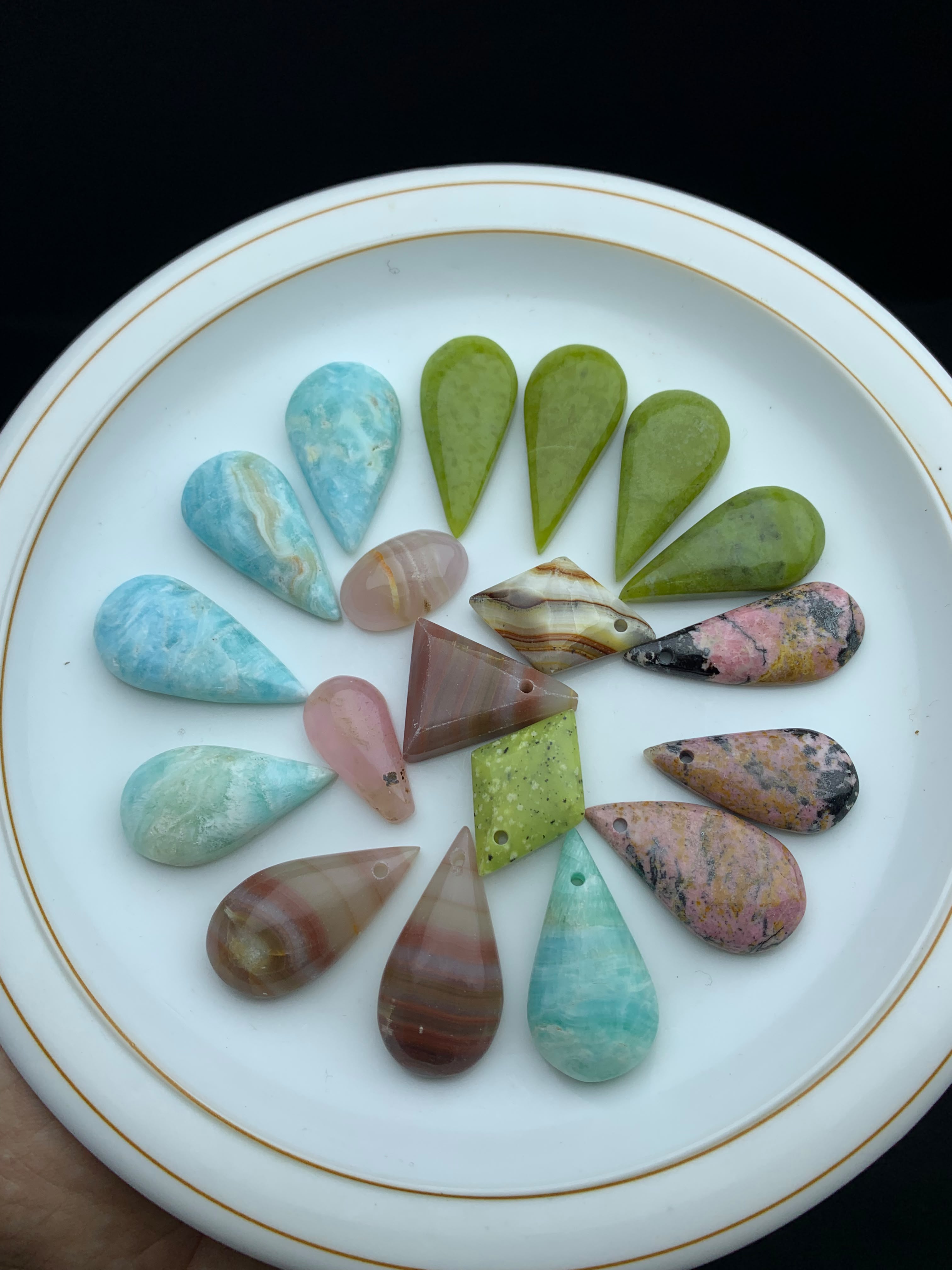 Mixed Gemstone Cabochons - Natural Polished